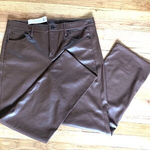 Chico's Chocolate Brown Faux Leather Pants